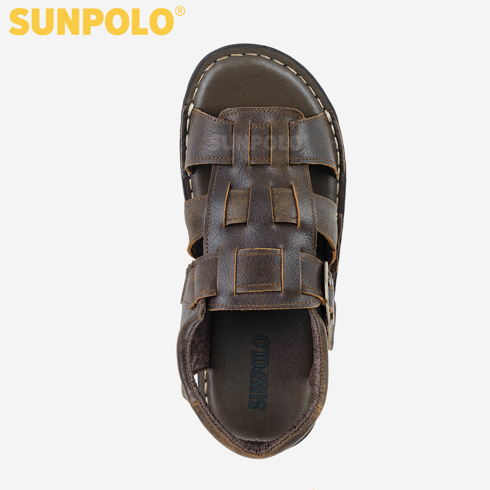 Giày Sandal Nam Da Bò Cao Cấp SUNPOLO SUSDA1D