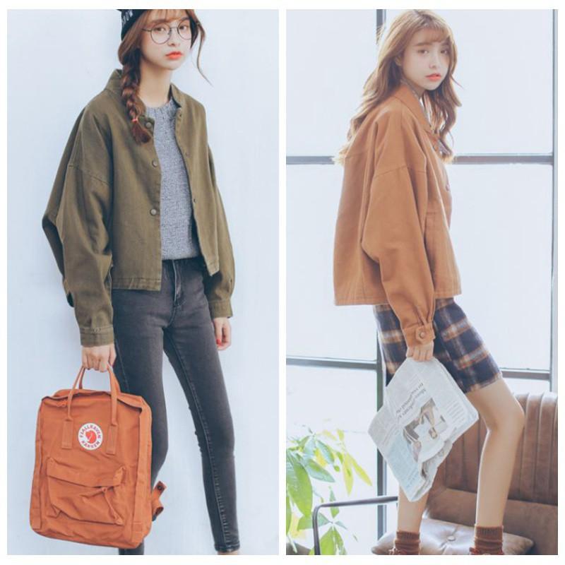 Áo khoác Harajuku Hàn Quốc dáng rộng cho nữ