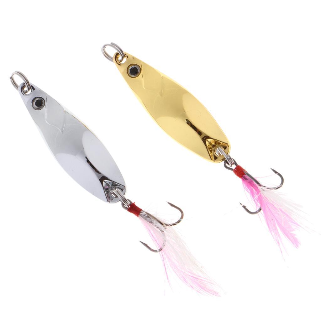 Metal  Spoons Fishing  Sequins Baits Bionic Hard  Hook