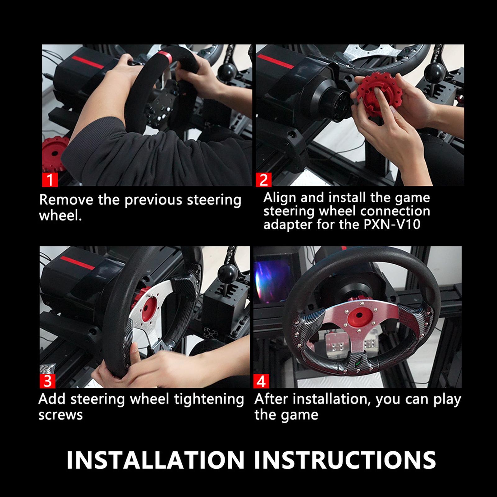 Steering Wheel Adapter Easy to Install Aluminium Alloy for  V10 Game