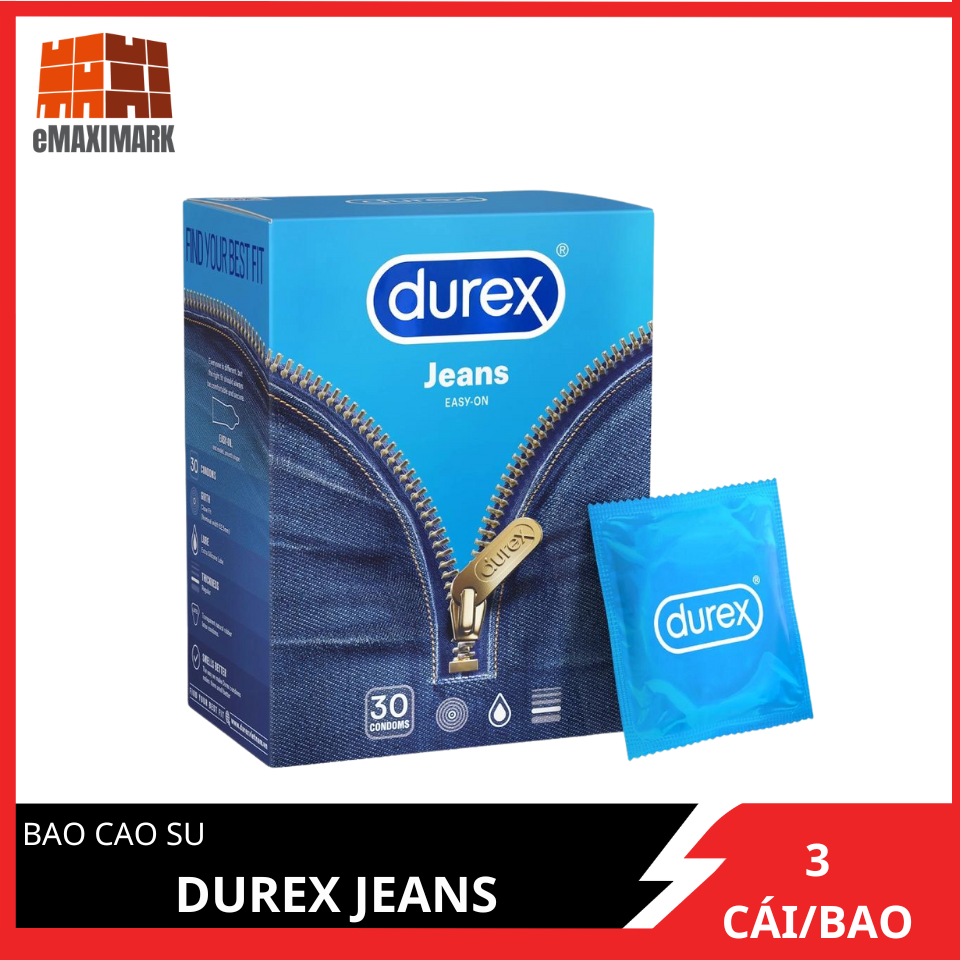 Bao Cao Su Durex Jeans Easy-On 3 Cái