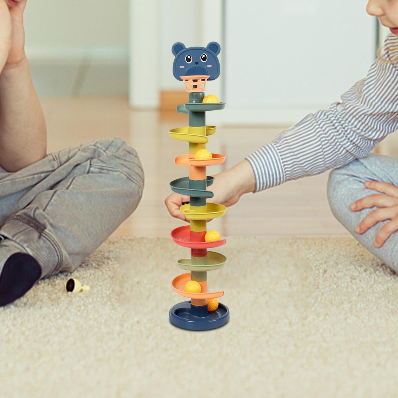 9 Layers Ball Ramp Development Games Early Educational Toys Preschool Toys Rotating Track Learning for Kids Gifts