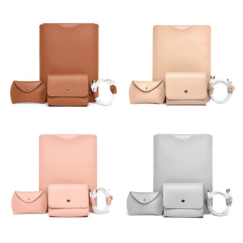 PU Laptop Cho Macbook Air 13 2020 M1 A2337 Pro A2338 Laptop Túi Chống Nước Funda Bao Da Máy Tính Máy Tính túi 15 12 11 Inch