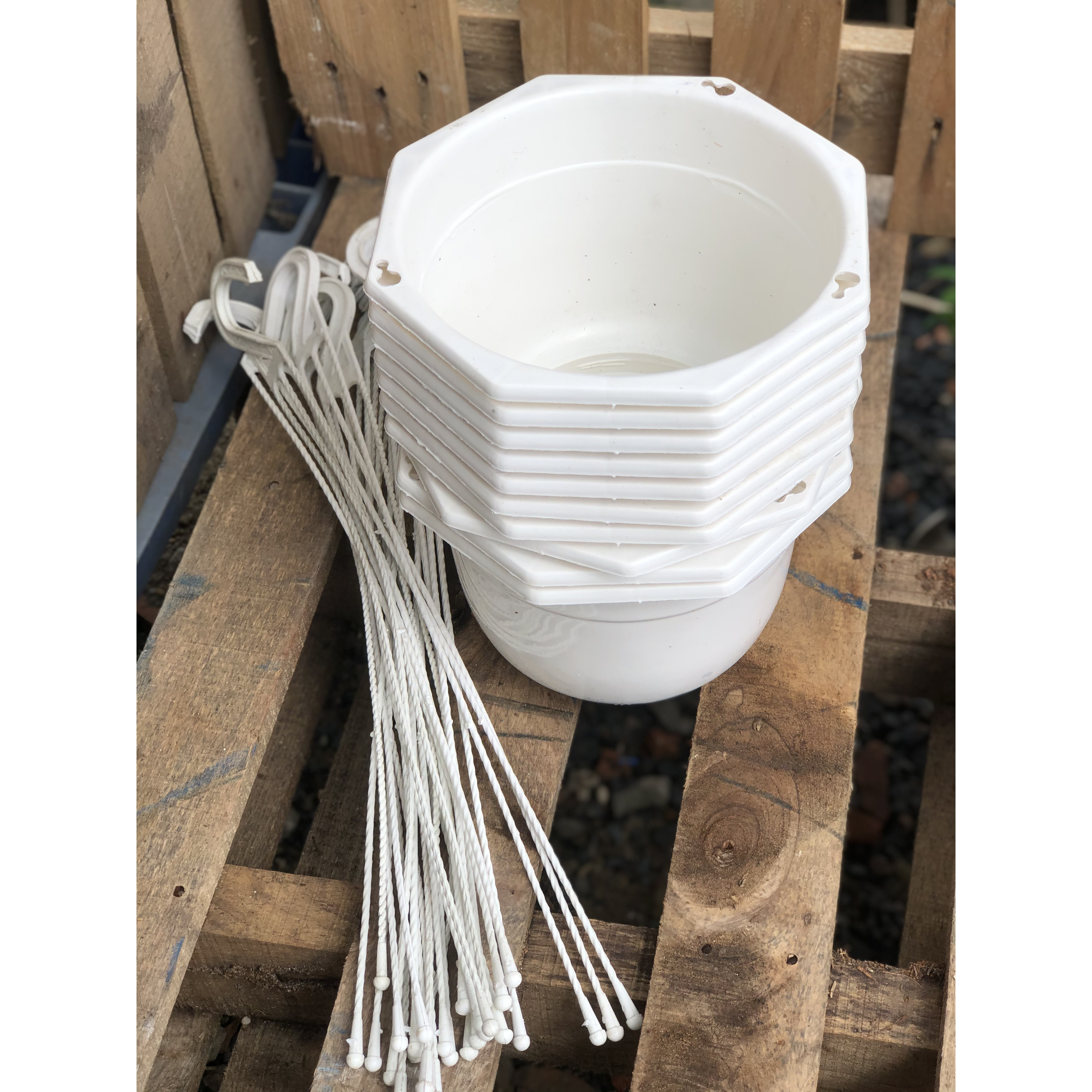 Bộ 10 chậu treo trồng cây kích thước fi 20 x 15 cm