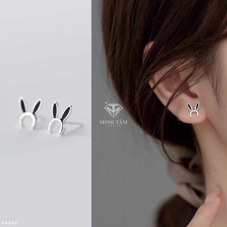 Bông tai bạc nữ hình con thỏ Minh Tâm Jewelry