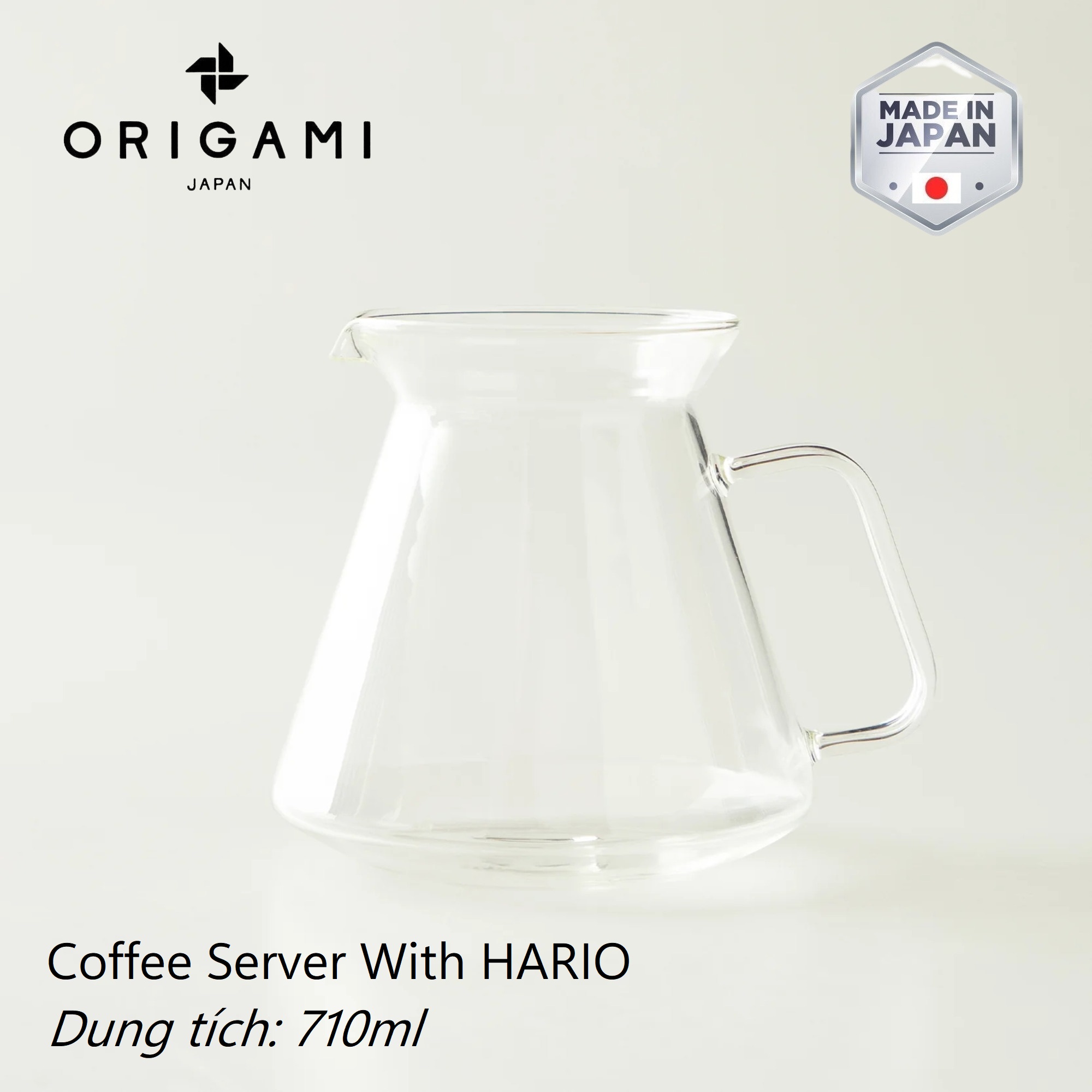 Hình ảnh Bình thủy tinh ORIGAMI x HARIO 710ml