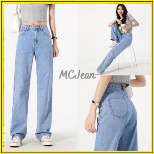 Quần bò ống rộng kaki hack dáng MCJean
