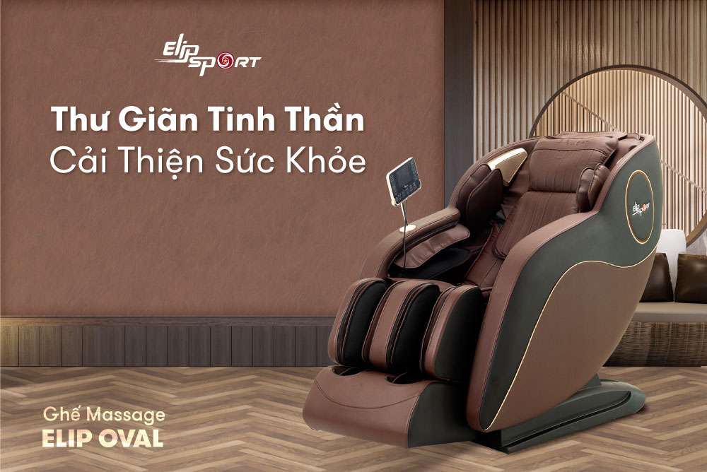 Ghế Massage Toàn Thân ELIP Oval, chế độ massage 3D, bấm huyệt gót chân