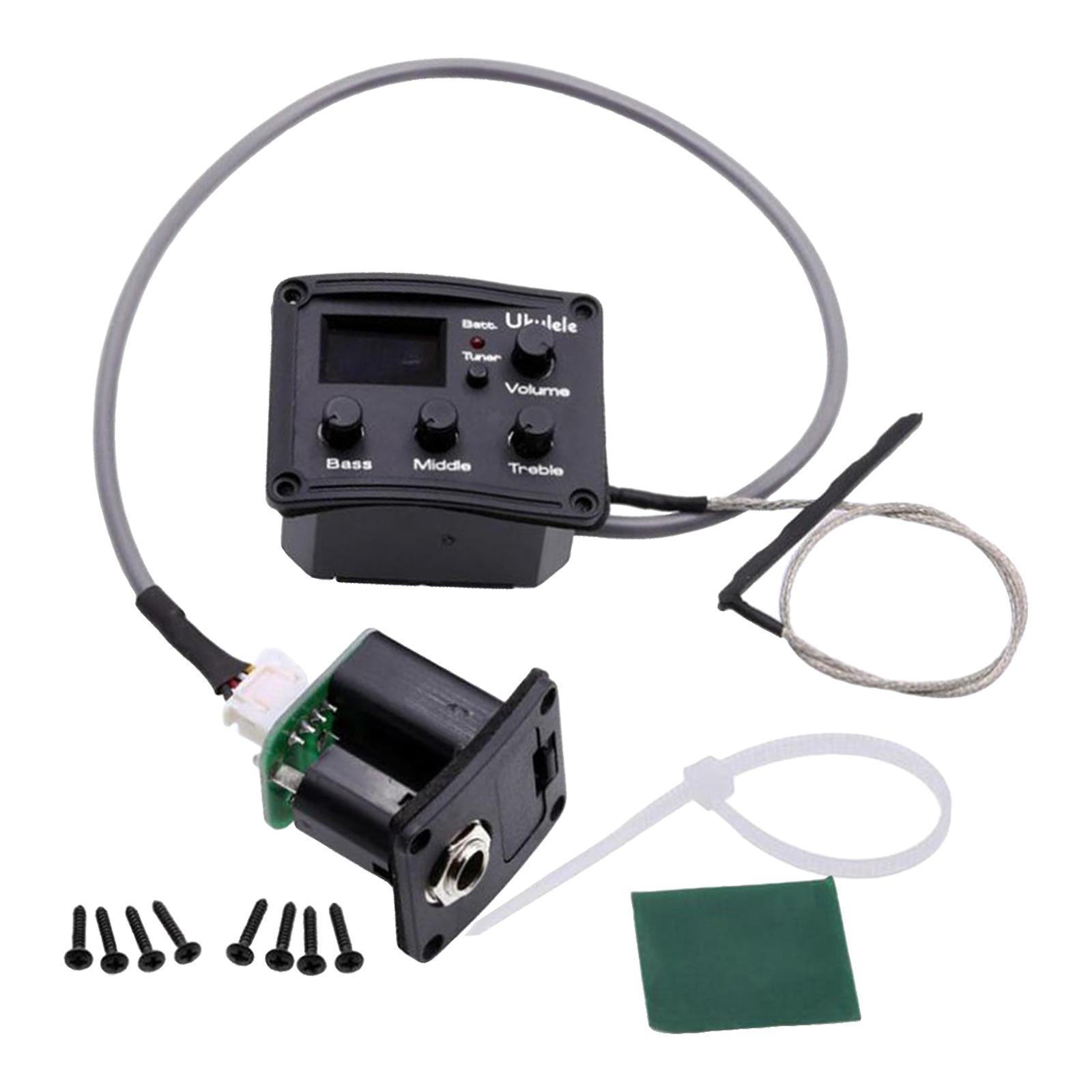 EQ Equalizer Tuner System, 3 Band Pickup, EQ Equalizer Piezo Digital Tuner Pickup , for 3 Band with LCD Display Instrument Replacements