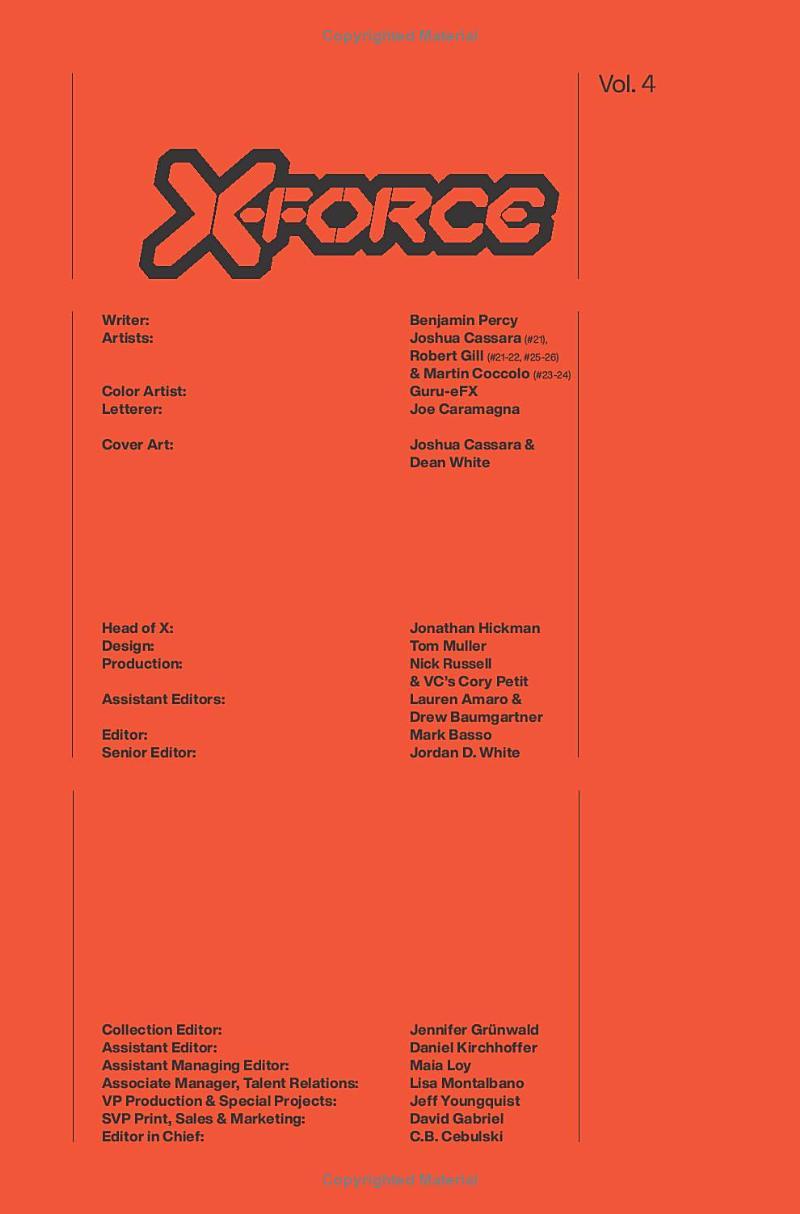 X-Force By Benjamin Percy Vol. 4