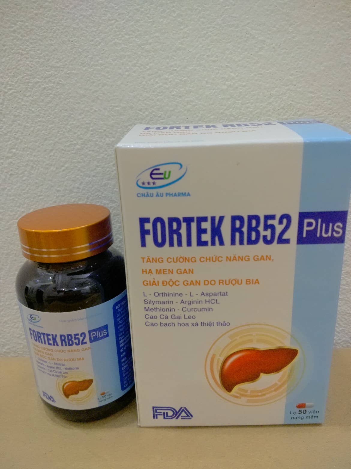 VIÊN UỐNG BỔ GAN FORTEK RB52 PLUS - GIẢI ĐỘC GAN - HẠ MEN GAN - GAN NHIỄM MỠ - BẢO VỆ TẾ BÀO GAN - TĂNG CƯỜNG CHỨC NĂNG GAN - LỌ 50 VIÊN
