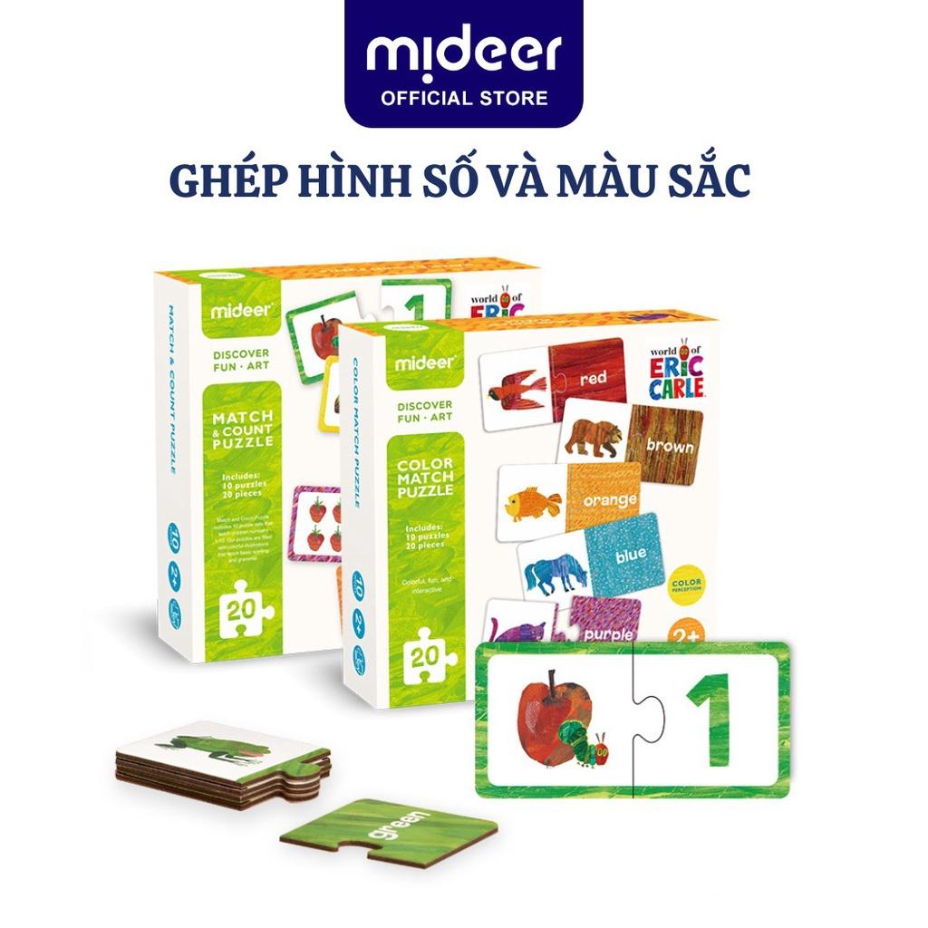 Bộ Đồ Chơi Xếp Hình Số Và Màu Sắc Mideer Match & Count- Color Match Puzzle