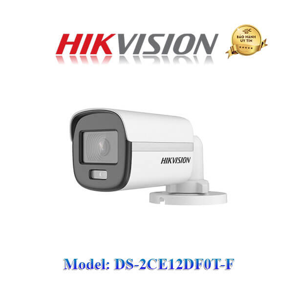 Camera analog TVI colorvu, ngoài trời, có màu ban đêm 2MP HIKVISION DS-2CE10DF0T-F DS-2CE12DF0T-F ( Hàng chính hãng)