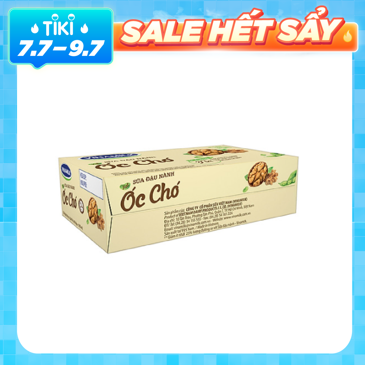 THÙNG SỮA ĐẬU NÀNH VINAMILK HẠT ÓC CHÓ -48 HỘP 180ML