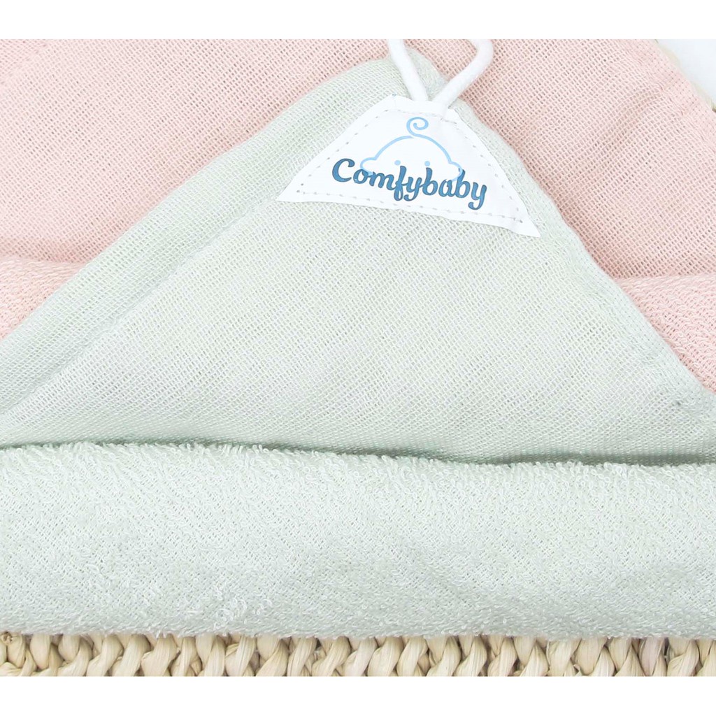 Made in Việt Nam - khăn mặt - khăn kỳ tắm cho bé 100% Cotton cao cấp Comfybaby