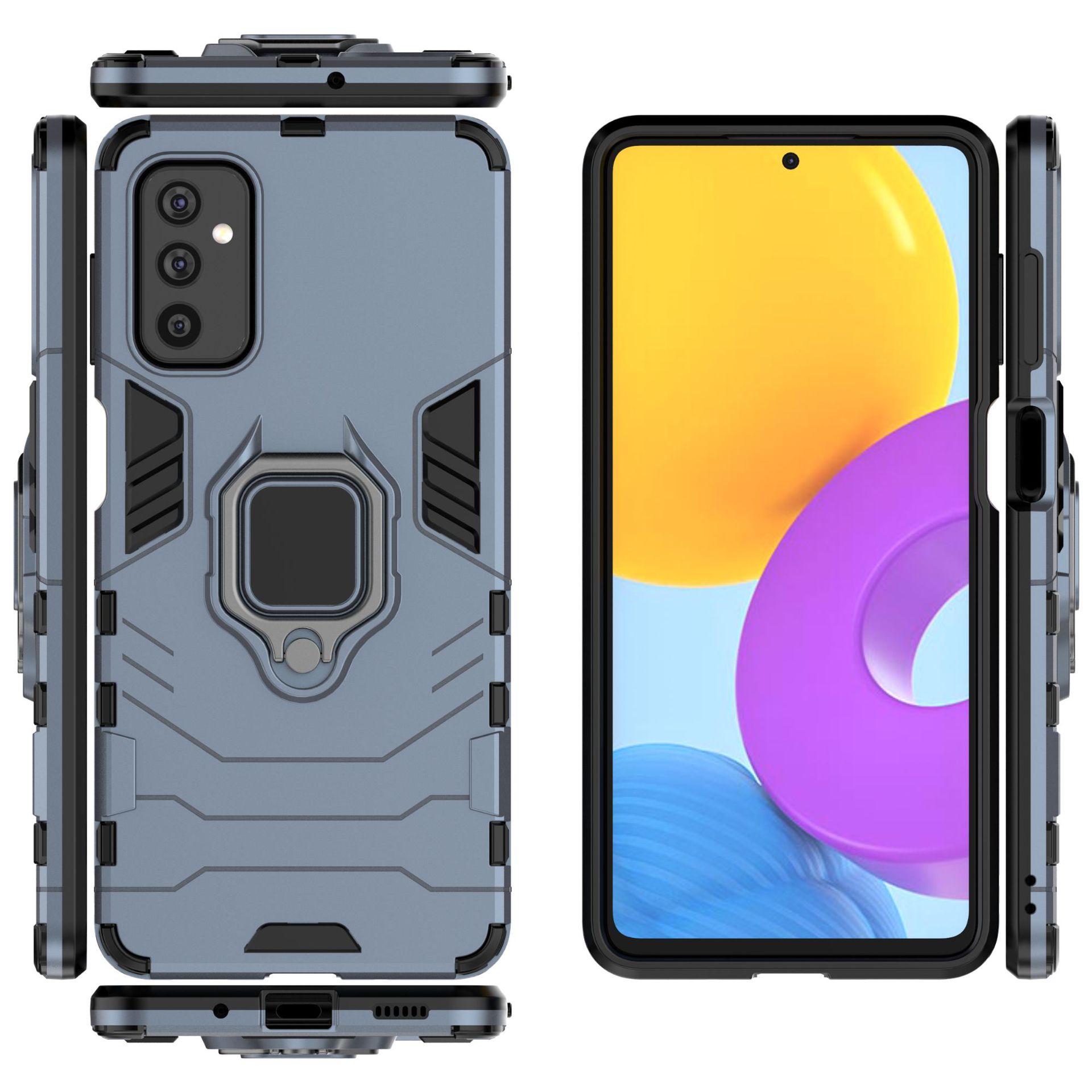 Ốp lưng dành cho Samsung Galaxy M52 iron chống sốc kèm iring - Hàng nhập khẩu