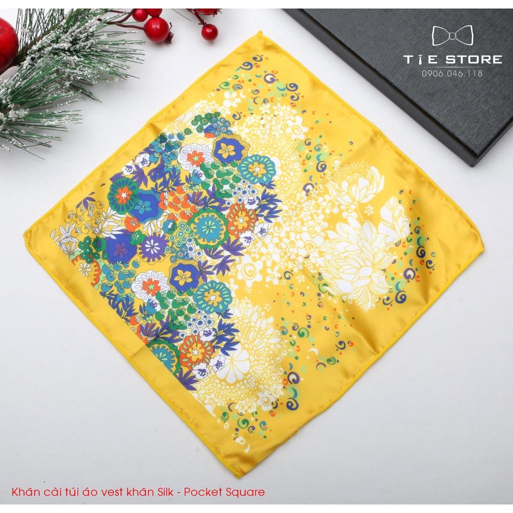 Khăn Cài Túi Áo Vest - Pocket Square, phụ kiện lịch lãm, Khăn Silk nhiều mẫu