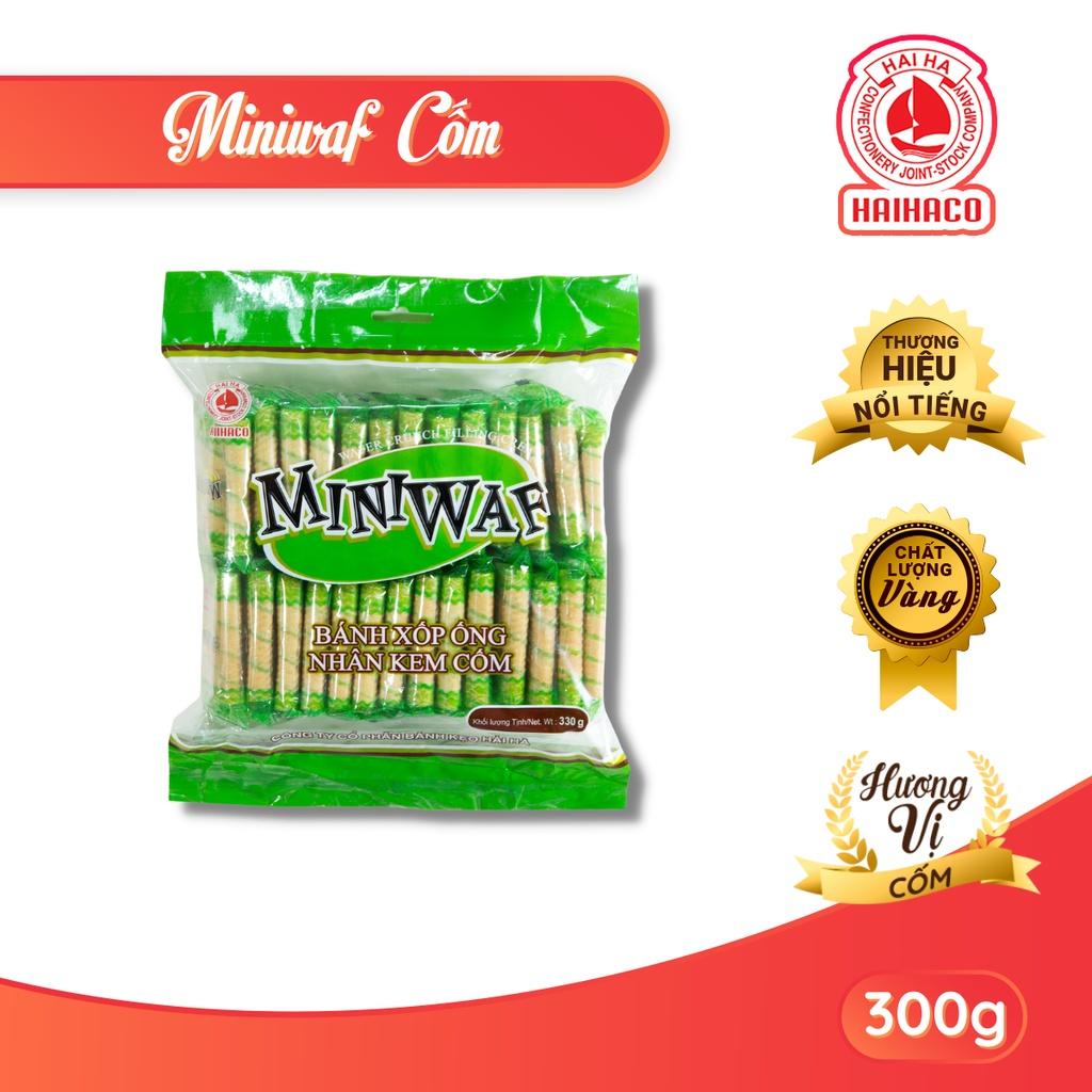 Bánh Xốp Ống Hương Cốm Miniwaf HẢI HÀ (Túi: 300g) - Hàng chính hãng