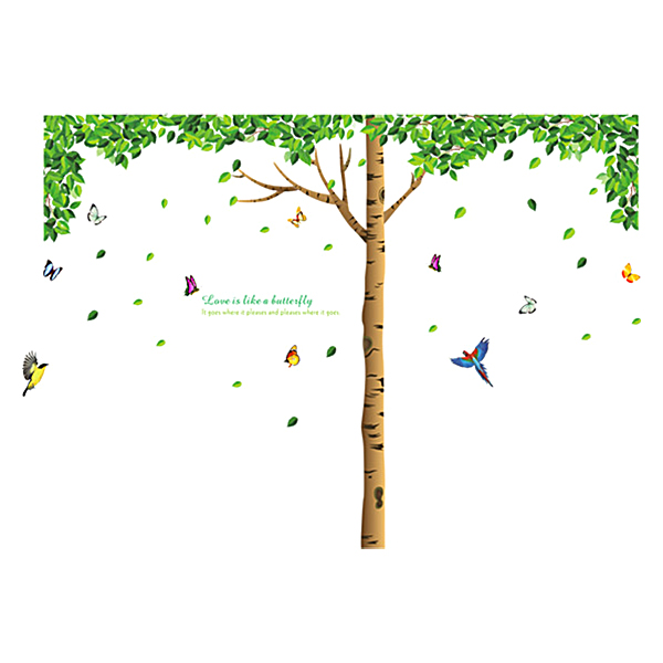Decal Dán Tường Cây Bóng Mát Binbin PK01
