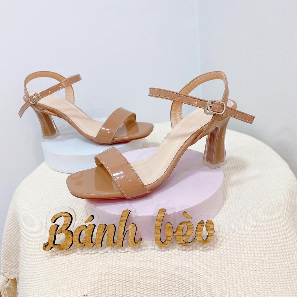 Giày Cao Gót Sandal quai mảnh đế vuông 5cm và 7cm