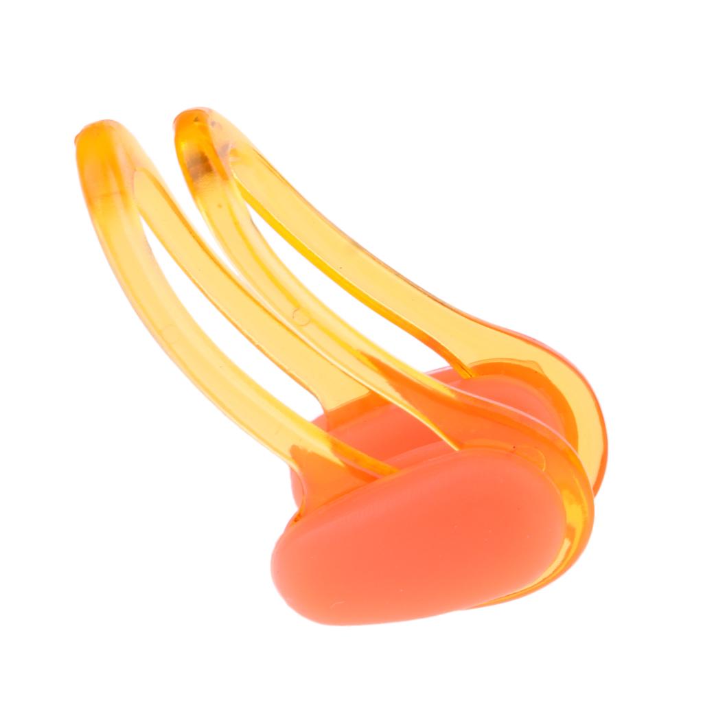 7xMen Women Soft Silicone Swim Swimming Nose Clip with Storage Case Orange