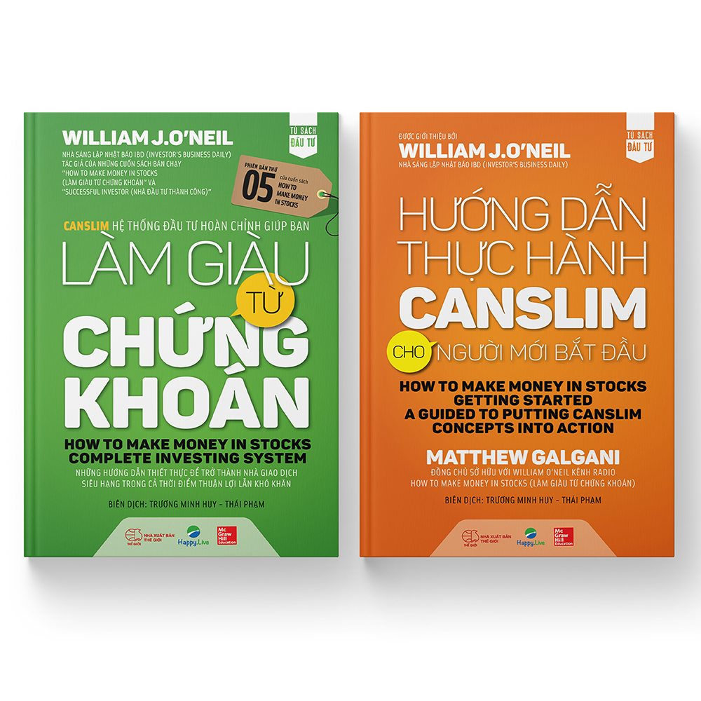 Bộ sách Làm Giàu Từ Chứng Khoán phiên bản mới + Hướng Dẫn Thực Hành CANSLIM Cho Người Mới Bắt Đầu