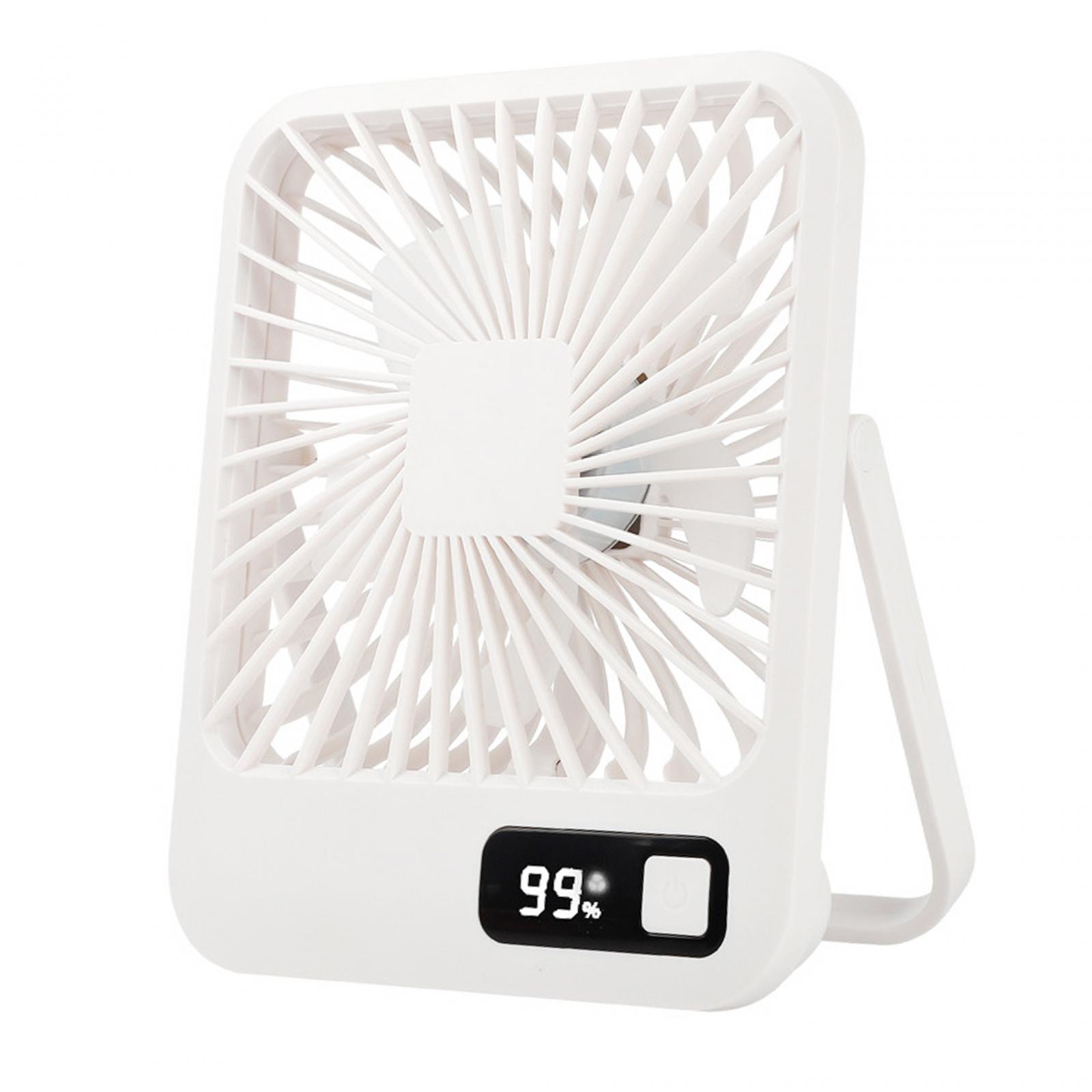 Small Desk Fan Portable Rechargeable 5 Speeds Mini Fan for Indoor Car Office