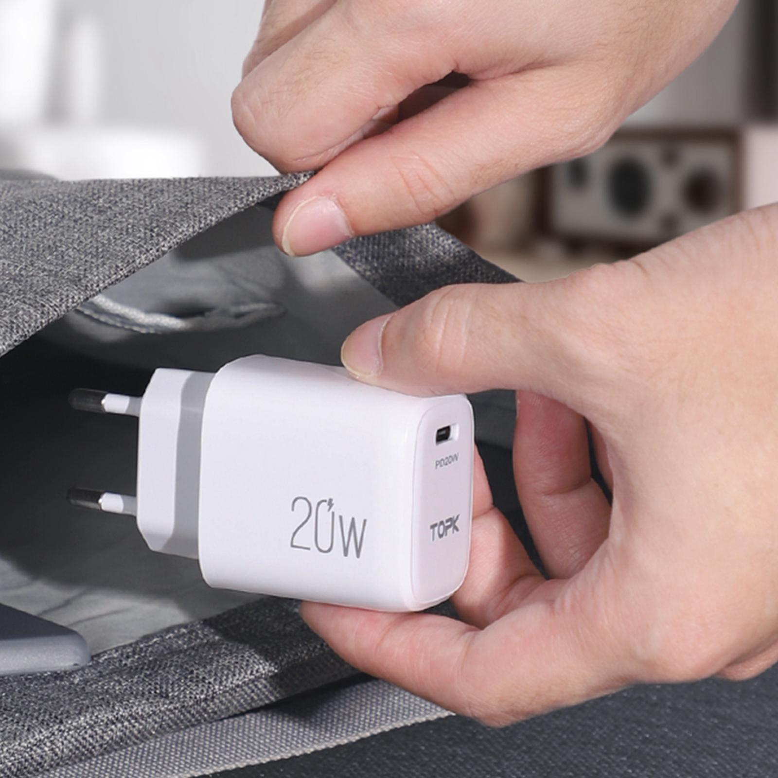 PD 20W Ports Wall Charger Block Adapter Fast Charging EU Plug