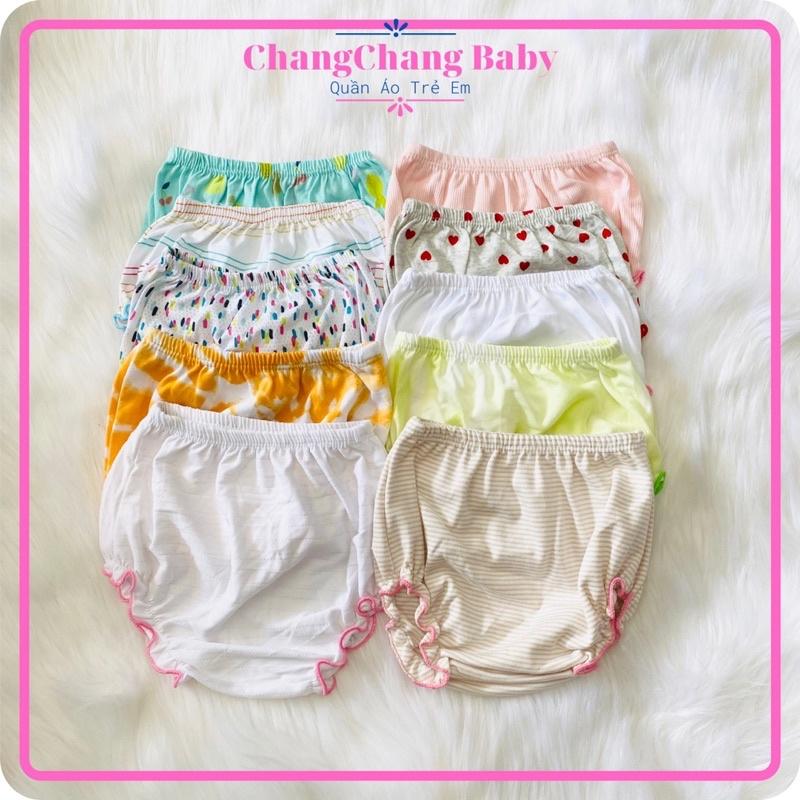 Quần chục sơ sinh, quần chục cho bé gái chất thun cotton từ 4kg đến 10kg, quần chip bé gái ChangChang Baby
