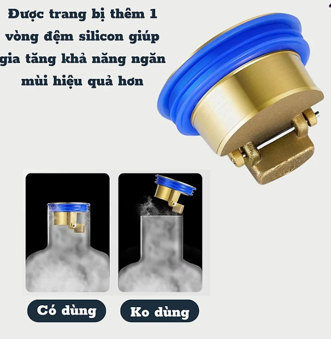 Nắp đậy cống thoát nước KG26 ngăn mùi hôi nhà tắm chống côn trùng bằng đồng kt 3.3cm đến 4.2cm- Hàng chính hãng