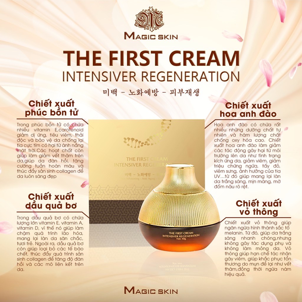 Kem Tái Sinh Đêm The First Cream Intensive Regeneration Magic Skin – Trẻ Hoá Làn Da Sau Một Nốt Nhạc