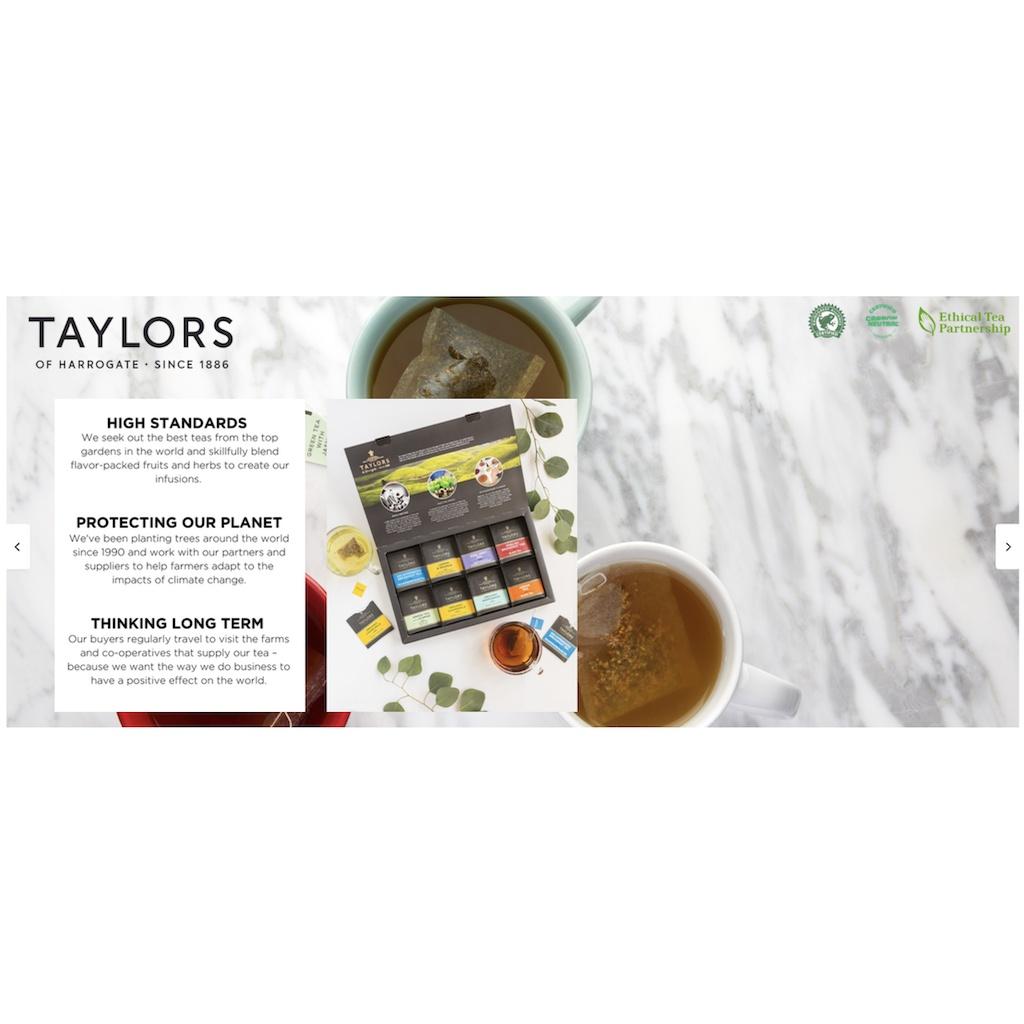 HỘP 50 TÚI LỌC TRÀ XANH - HOA NHÀI KIỂU ANH Taylors of Harrogate Green Tea with Jasmine, Non-GMO, 100g (3.53 oz)