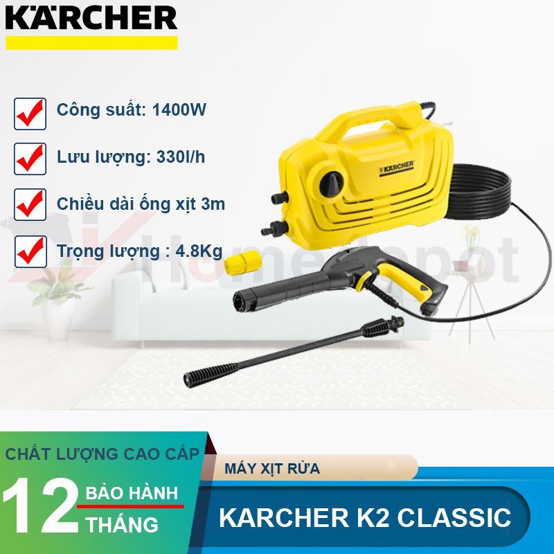 Máy xịt rửa Karcher K2 Classic 1400W