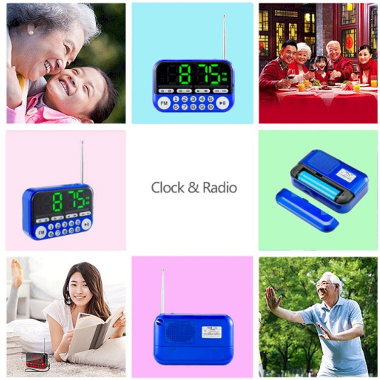 Đồng hồ để bàn kiêm đài radio, thiết bị nghe nhạc C-866 (đa chức năng)