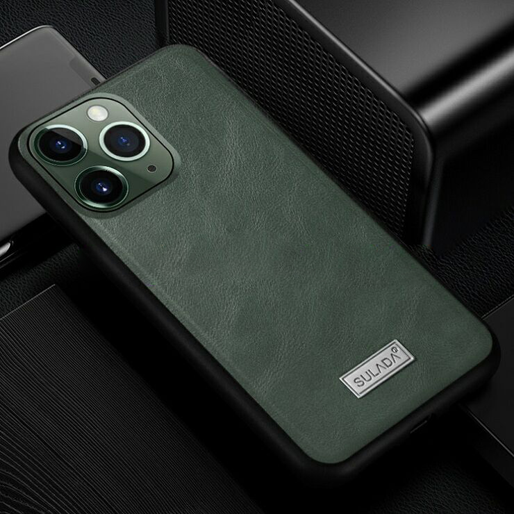 Ốp Lưng Da SULADA Viền silicon cho iPhone 11 - Hàng Chính Hãng