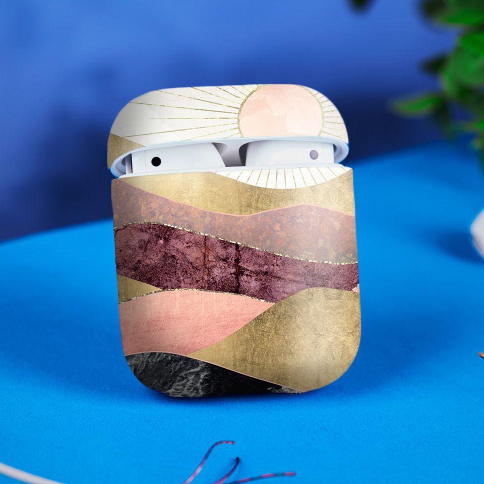 Miếng dán skin cho AirPods in hình giả sơn mài - GSM149