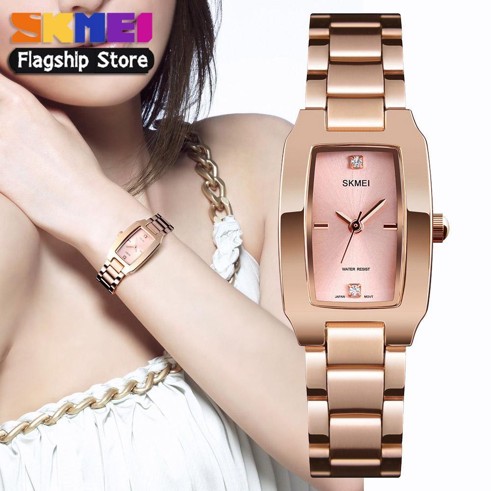 Đồng Hồ Thời Trang Nữ SKMEI 1400 Mới thép không gỉ chống nước tốt Thanh Lịch