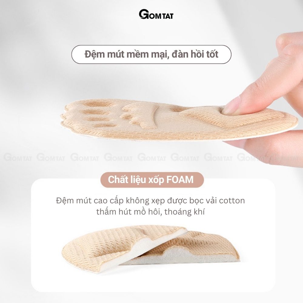 Miếng lót giày cao gót GOMTAT, giảm đau nhức mũi bàn chân trước, chất liệu thoáng khí có đệm chống trượt - MUI-MAO-9003