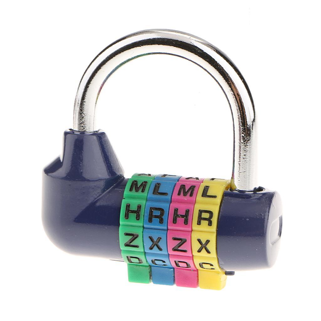 2 Pieces 4 Digit Dial Letter Combination Padlock Luggage Suitcase Code Lock