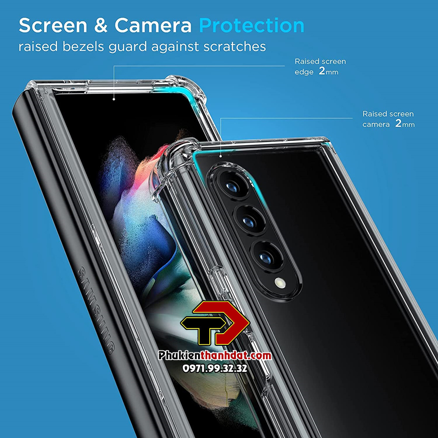 Ốp lưng dành cho SamSung Galaxy Z Fold3 trong suốt chống sốc