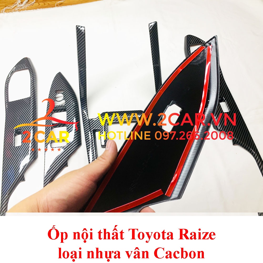 Ốp nội thất Carbon xe Toyota Avanza 2022 2023, Hàng nhựa vân CACBON cao cấp