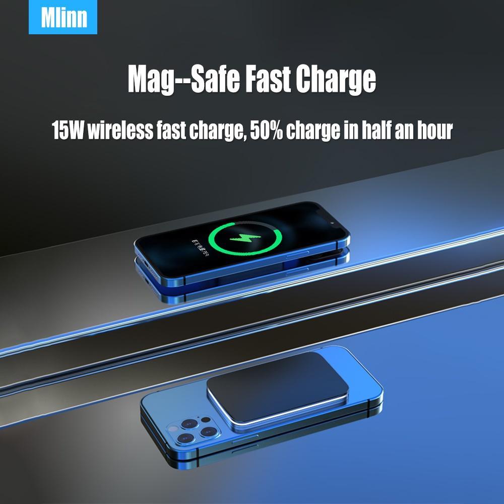 Pin sạc dự phòng không dây 10000mAh USB-C 20W bằng hợp kim nhôm thích hợp cho iPhone 12 13 Pro