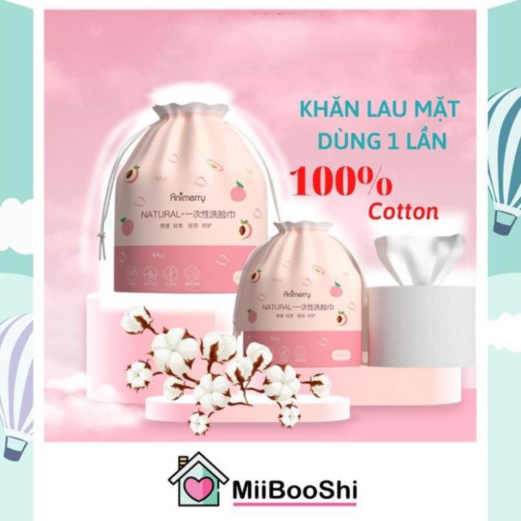 KHĂN LAU MẶT DÙNG 1 LẦN 100% BÔNG TỰ NHIÊN - CUỘN KHĂN GIẤY ANIMERY LAU MẶT ĐA NĂNG KHĂN KHÔ TẨY TRANG