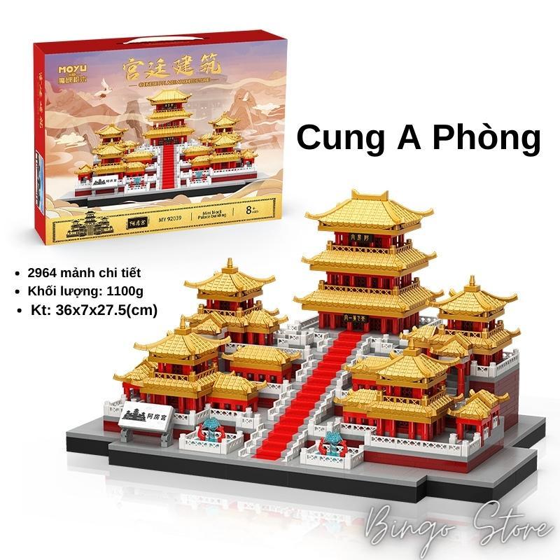 CUNG A PHÒNG (TRUNG QUỐC) 2964 CHI TIẾT- MÔ HÌNH LẮP RÁP CÁC CÔNG TRÌNH NỔI TIẾNG