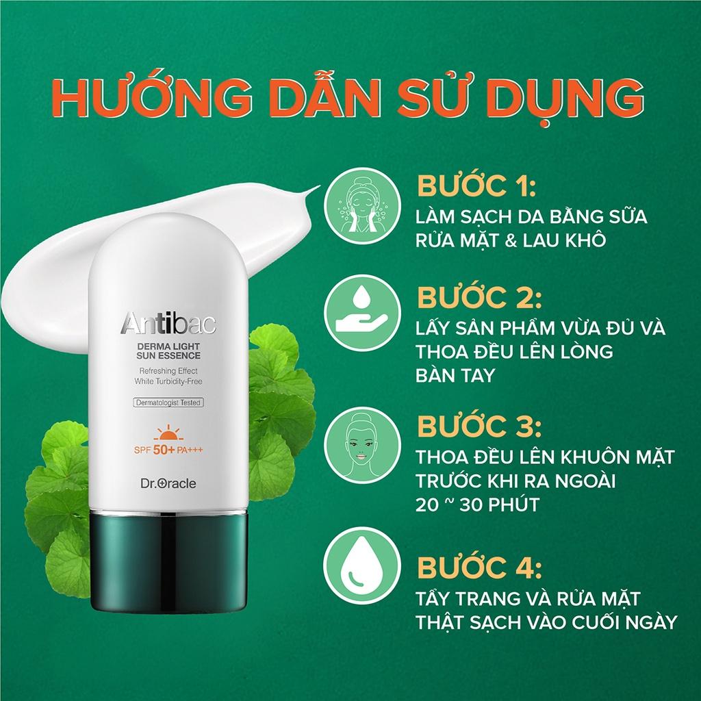 Kem Chống Nắng DR.ORACLE Derma Light Sun 60ml - SPF50+ Bảo Vệ Khỏi Tia UV &amp;amp; PA+++ Dưỡng Ẩm Cho Da Nhạy Cảm