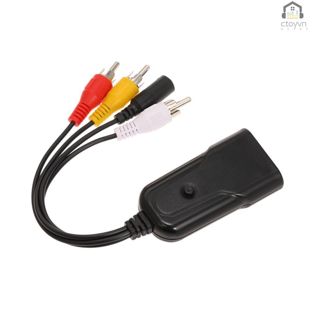 Đầu chuyển đổi từ HD sang AV CVBS 1080P sang AV cho NTSC PAL chuẩn TV máy tính PS3 VCR Monitor HD 2 AV CVBS
