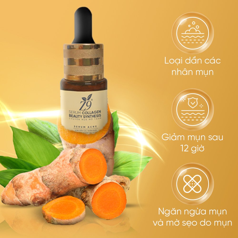 Serum Giảm Mụn Z9 Tinh Chất Nghệ Tươi Hiệu Quả Nhanh 15ml