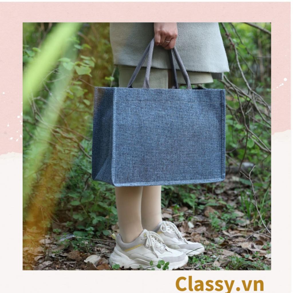 Túi Đay Trơn Retro Quai Đay, Kiểu dáng Vintage, Kích thước 36 * 15 * 28 CM - Sản phẩm thân thiện với Môi trường T310