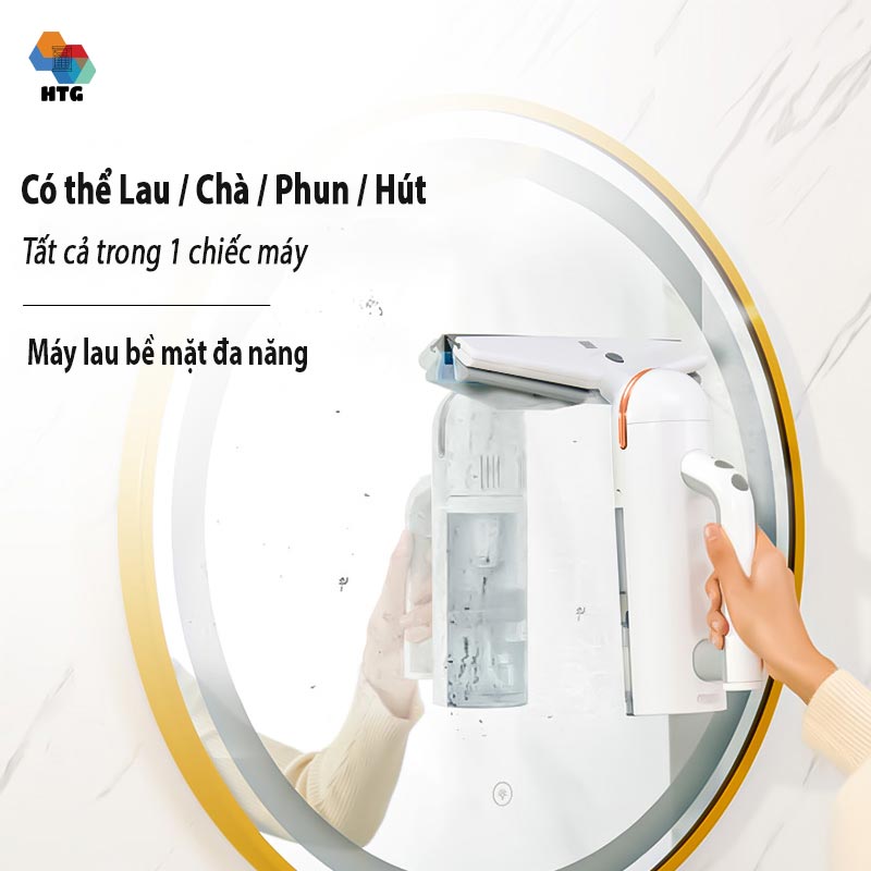 Máy lau kính Sawadaki K611 lau bề mặt phẳng kính, đá, làm sạch vật dụng bàn ăn, cửa sổ, phòng tắm, xe hơi thiết kế 3 in 1, hàng chính hãng