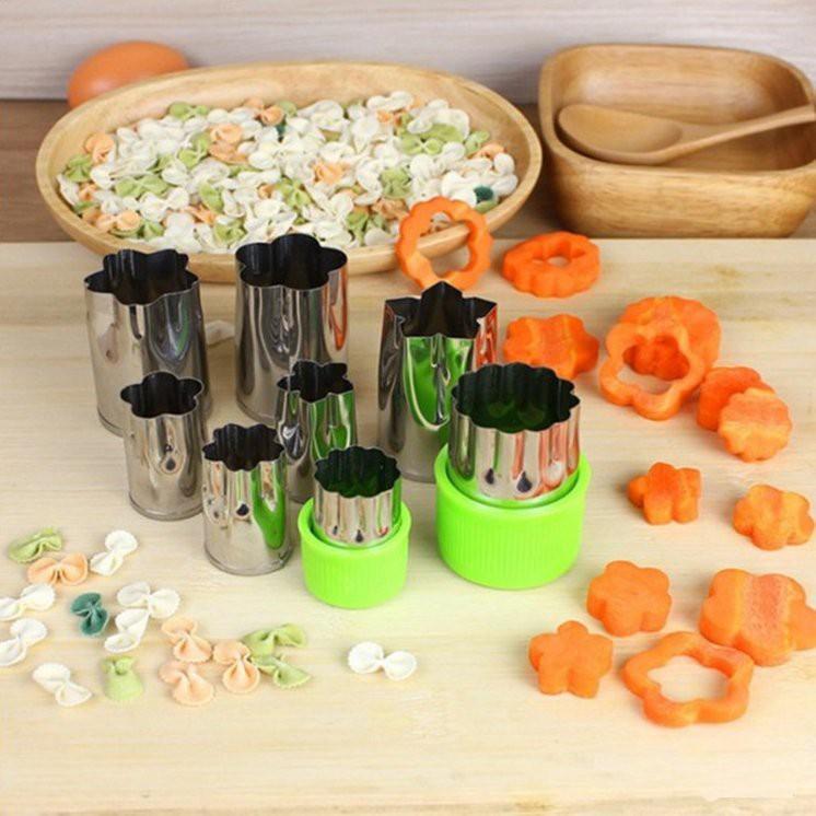 Bộ dụng cụ tỉa hoa cà rốt 8 món - bộ dụng cụ tỉa rau củ quả - bộ tỉa cà rốt